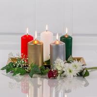 Price's Metallic Silver Pillar Candle 15cm Extra Image 1 Preview